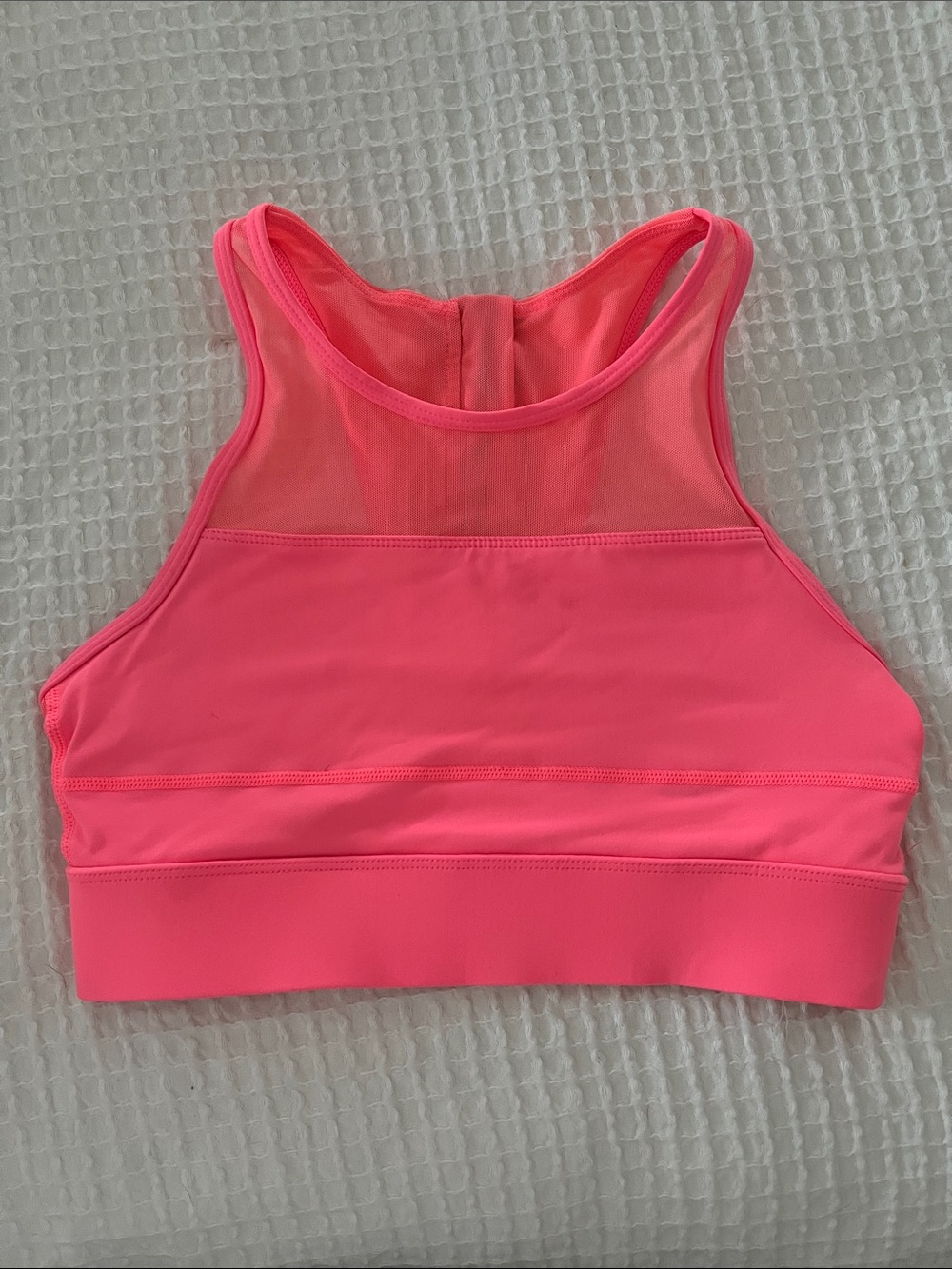 ZYIA Neon Coral High Neck Sports Bra
